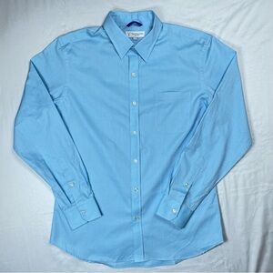 Teddy Stratford Blue Zipfit Dress Shirt size 5 (XL)